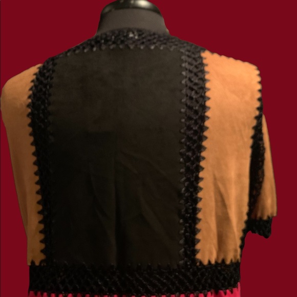 T&W Designs  Faux Suede and Lace Cardigan - Picture 8 of 13